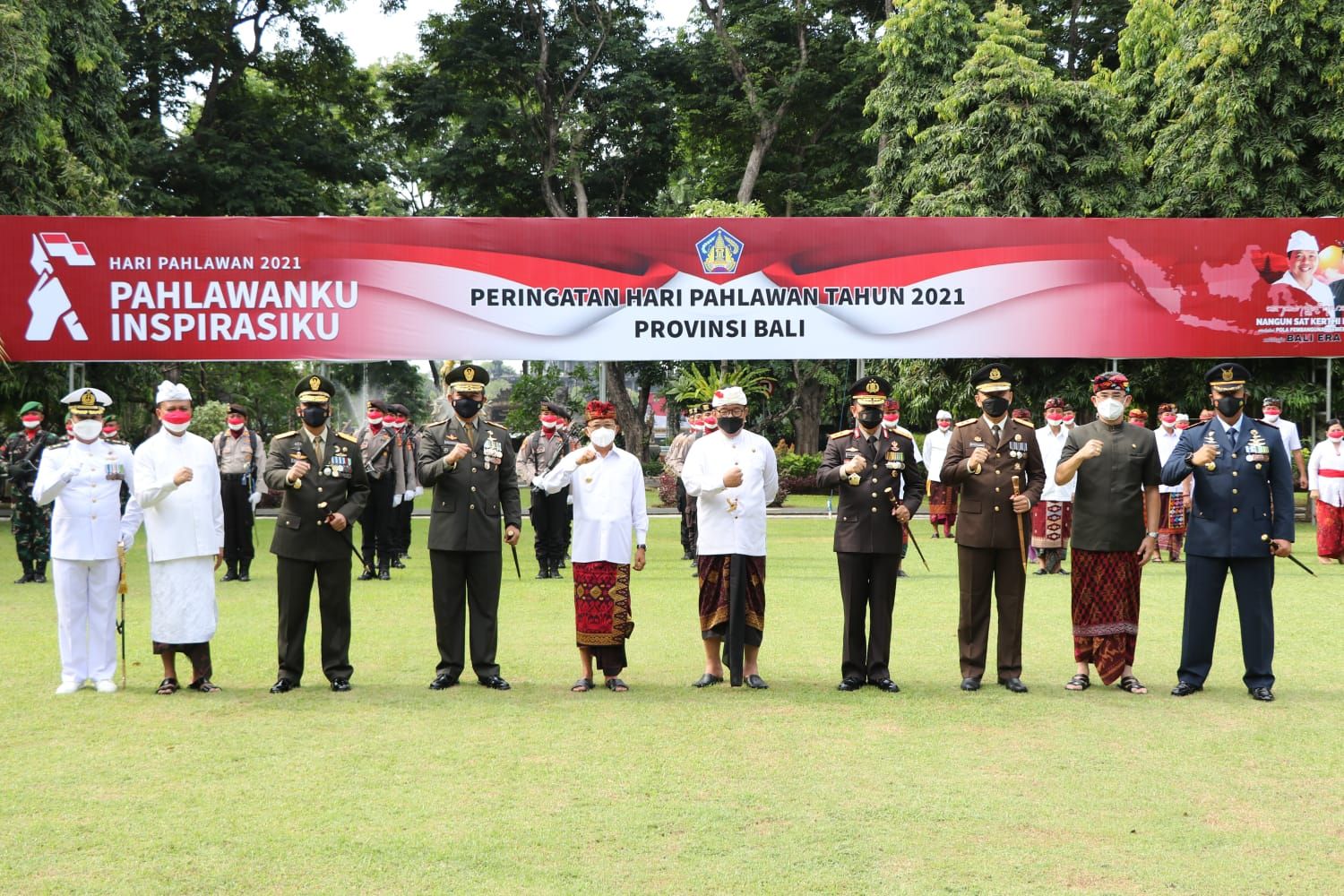 podiumnews.com-Bertepatan Galungan, Hari Pahlawan Diperingati di Halaman Kantor Gubernur Bali